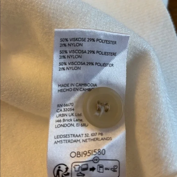 Anthropologie Maeve Slouchy Cardigan Sweater in Ivory, XL, NWT - Picture 9 of 10